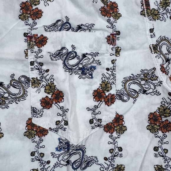 Disco Panda Shirt Mens Large Dragon Floral Print Slim Fit Summer Graphic Tee - Picture 2 of 11